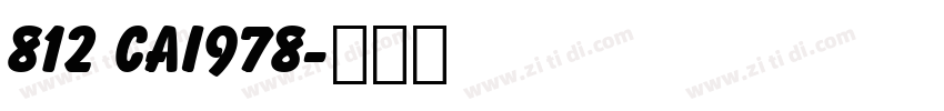 812 CAI978字体转换